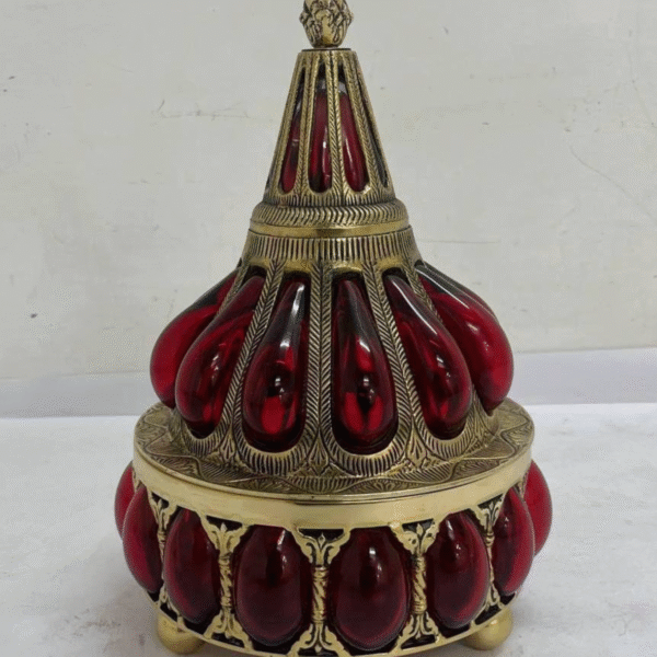 Grand Tyafer en Cuivre et Cristal - Rouge