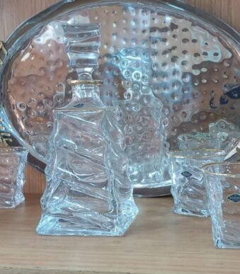 Carafe-en-cristal-avec-6-Verres-Bohemia