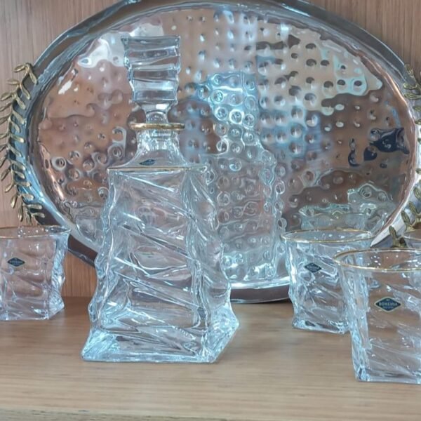 Carafe-en-cristal-avec-6-Verres-Bohemia