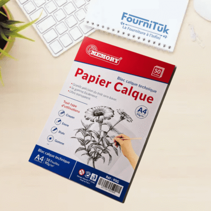 Bloc-notes 50 Papier Calque Technique A4 90g/m² — BarakaMarket Maroc